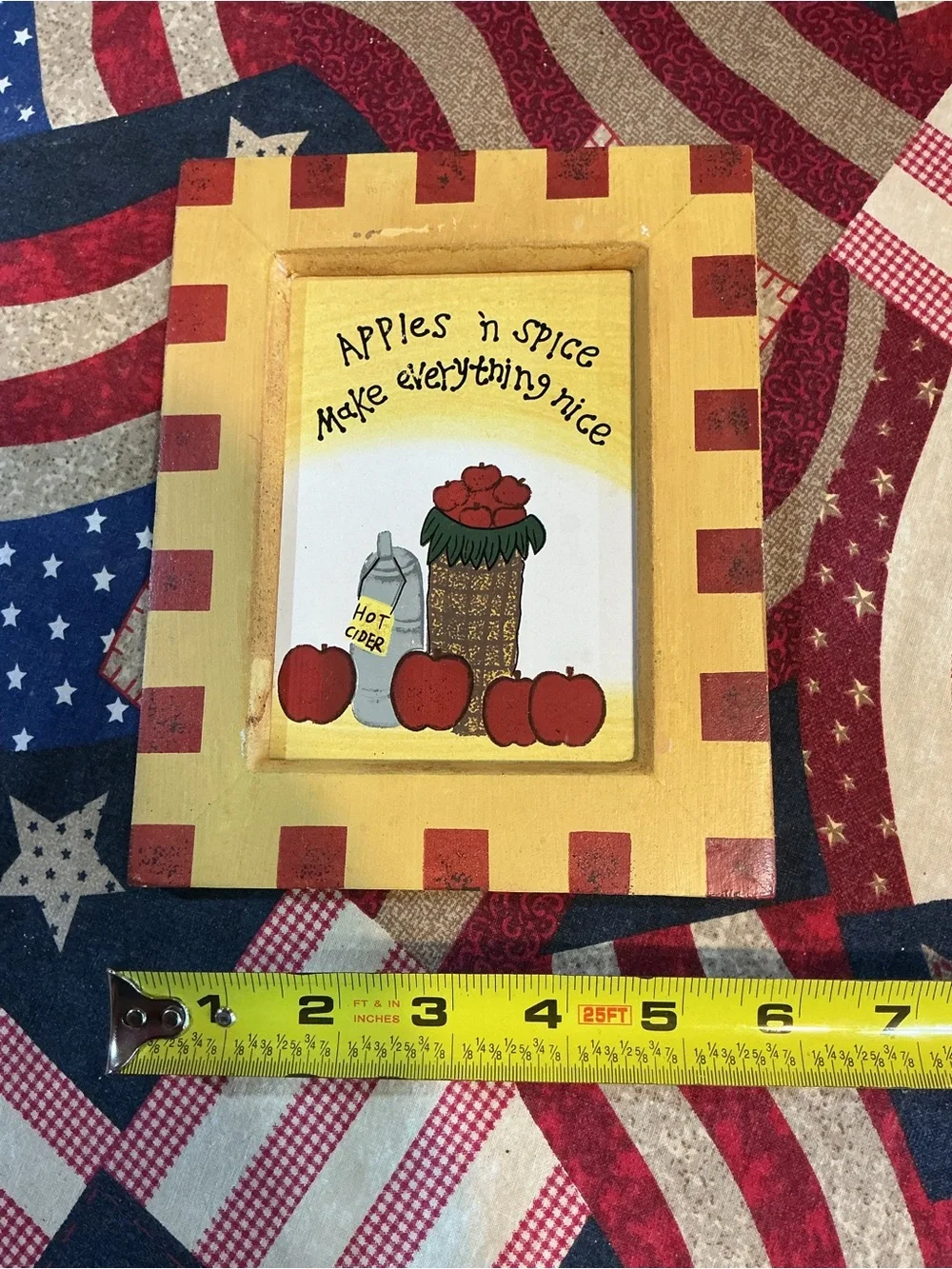 💟Rustic Apples NSpice Make Everything Nice Wooden Wall Plaque